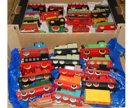 Two trays of Thomas the Tank Engine modern issue children's railway models