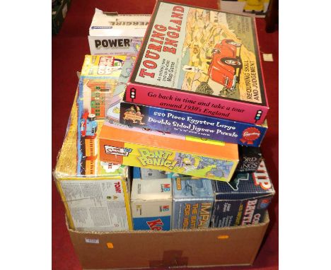 A large collection of board/interactive play games and others to include Impact the Battle for Wolf Ridge, Simpsons Don't Pan
