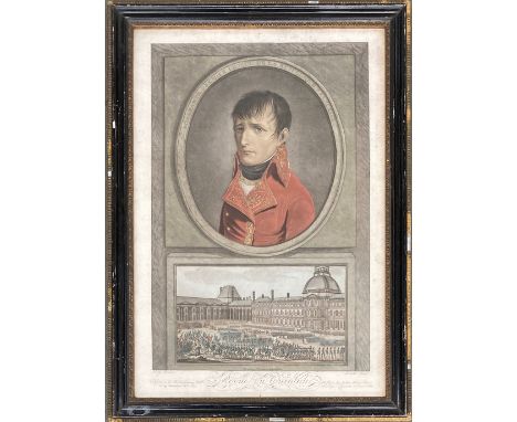 Levachez after Louis Leopold Boilly, Napoleon as First Consul, colour engraving, 43x29cm 