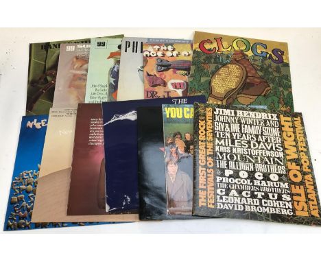 VINYL LPS: 1960s/70s compilations: to include 'The First Great Rock Festivals of the Seventies' (superb) with Hendrix, Miles 