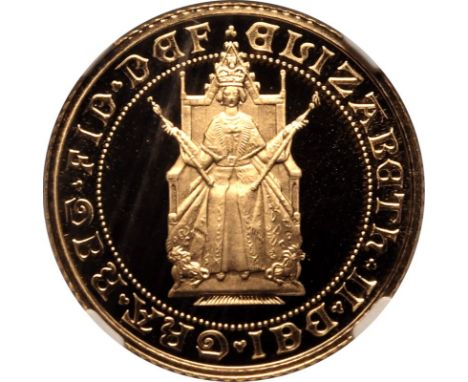 UNITED KINGDOM. Elizabeth II, 1952-2022. Gold half-sovereign, 1989. Royal Mint. Proof. Commemorating the 500 years anniversar