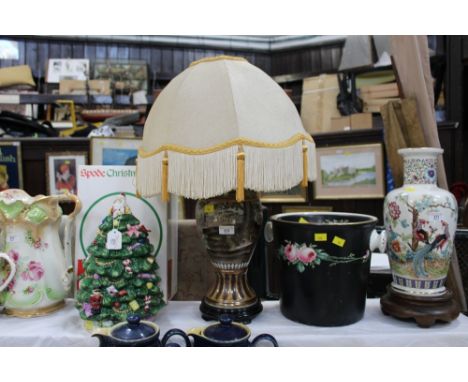 Decorative table lamp and shade 