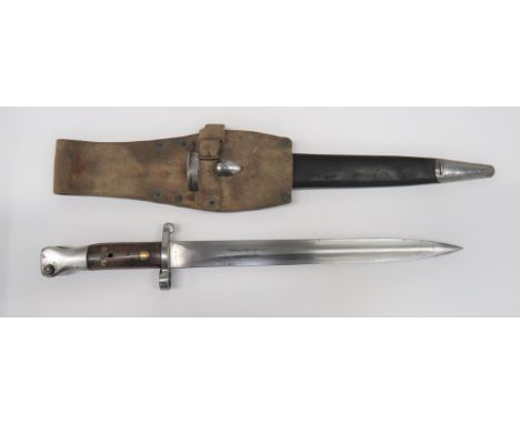 Rare 1888 MKI 1st Type Regimentally Stamped Norfolk Regiment Bayonet12 inch, double edged blade.  Forte marked with crowned V