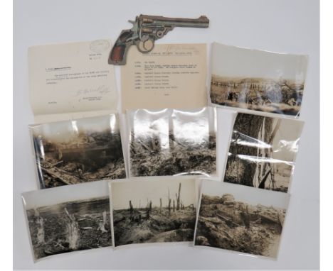 Set of Original WW1 "The Bluff" 1916 Official Photographseight black and white official photographs showing damage to German 