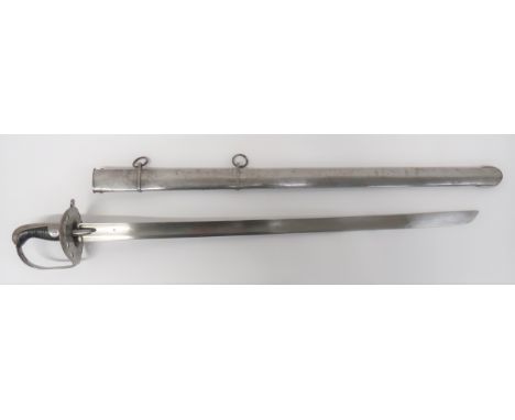 Battle of Waterloo Period 1796 Heavy Cavalry Pattern Trooper's Sword  A good example with single edged, straight, 34 inch bla