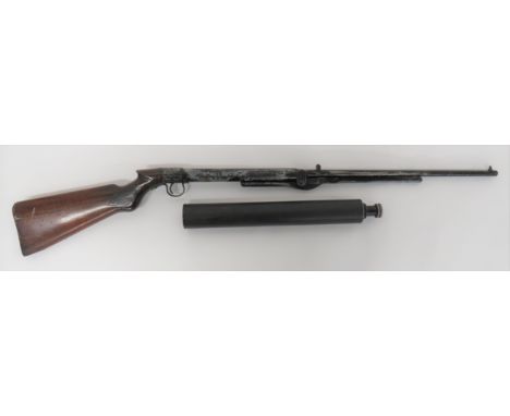 Attributed Pre War BSA Lincoln Jefferies Under Lever Air Rifle.177, 19 1/2 inch barrel with front blade sight and rear V sigh