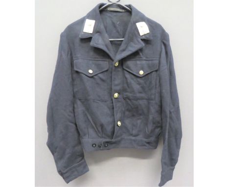 WW2 Pattern Royal Navy Officer's Working Battle Dress Jacketdark blue, open collar, short jacket.  Patch chest pockets with b
