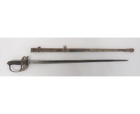 1827 Pattern Rifles Officer's Sword By Wilkinson32 1/2 inch, dumbell blade with central fuller.  Etched Victorian crowned coa