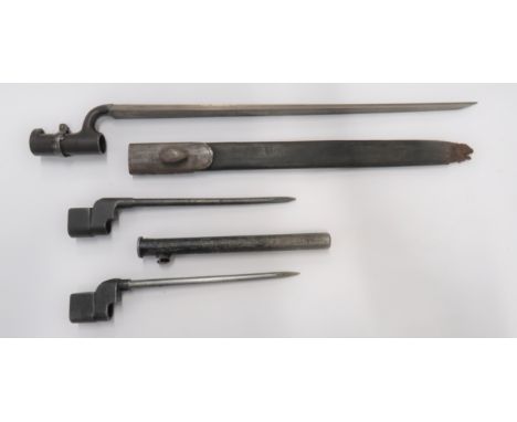 1853/58 Enfield Socket Bayonet17 1/4 inch, triangular form, hollow ground blade.  Forte with Ordnance stamp.  Steel shoulder 