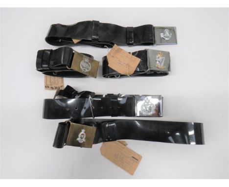 Five Manufacturers Sample Regimental Beltsconsisting black composite belt with rectangular Light Infantry buckle ... Similar 
