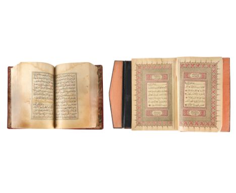 TWO QUR’ANS: A QAJAR MANUSCRIPT AND AN OTTOMAN PRINTED BOOK Iran and Ottoman Provinces, respectively dated 1287 AH (1870 AD) 