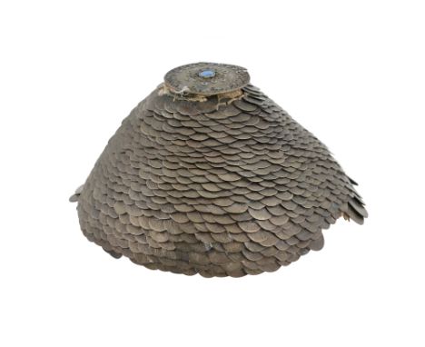 A PALESTINIAN CEREMONIAL WEDDING SILVER 'MONEY HAT' (WUQAYAT) Hebron, Southern Palestine, mid to late 19th centuryOf typical 