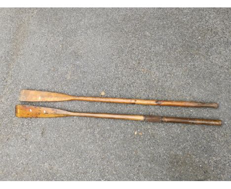 A pair of vintage rowing oars, 183cm longLocation: 