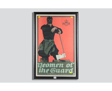 A lithograph theatre poster for 'Yeoman of the Guard', 75 x 48 cms