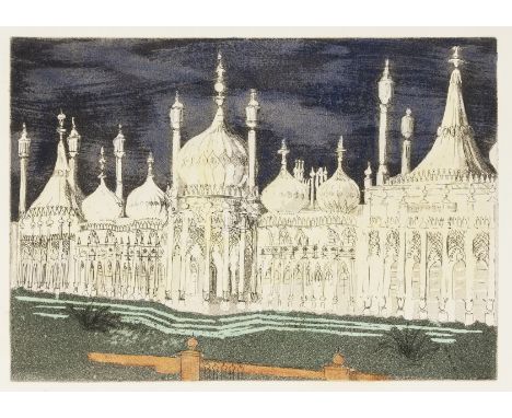 Piper (John) Brighton Aquatints. Twelve original aquatints of modern Brighton with short descriptions by the artist and an in