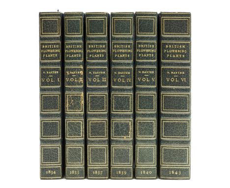 Baxter (William) British Phaenogamous Botany, 6 vol., second edition, engraved portrait frontispiece, titles within wood-engr