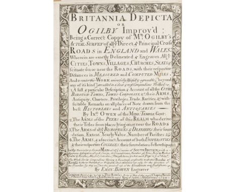 Britain.- Ogilby (John) and Emmanuel Bowen, Britannia Depicta or Ogilby Improv'd..., first edition, engraved throughout, titl