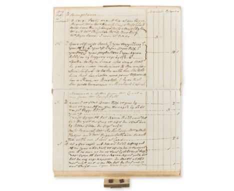 Wales, Pembrokeshire.- [Campbell (Matthew, Collector of Customs at Pembroke, 1763-1823)] Accounts Book &amp; Diary, autograph