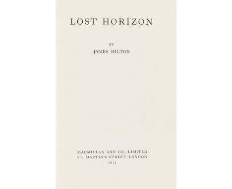 Hilton (James) Lost Horizon, first edition, ink ownership inscription to front free endpaper, lightly soiled to top corner, o