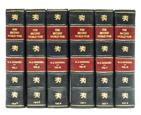 Churchill (Winston S.) The Second World War, 6 vol., first editions, half-titles, folding maps, some light foxing to vol. 4, 