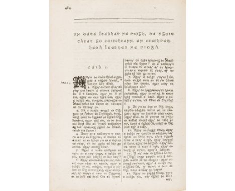 Bible, Irish.- Leabhuir na¡ Seintiomna...The Books of the Old Testament..., translated by William Bedell, first edition in Ir