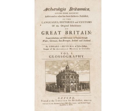 Linguistics.- Lhuyd (Edward) Archaeologia Britannica, giving some Account...of the Languages, Histories and Customs of the Or