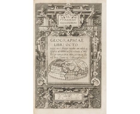 Ptolomaeus (Claudius) Geographiae libri octo, edited by Gerard Mercator, second edition, collation: []2 A-L6, M4, (?)4, A-L2,