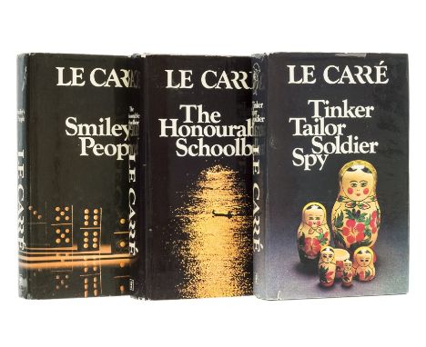 Le Carré (John) [The Karla Trilogy], 3 vol., comprising Tinker Tailor Soldier Spy, jacket price-clipped, a few very short clo