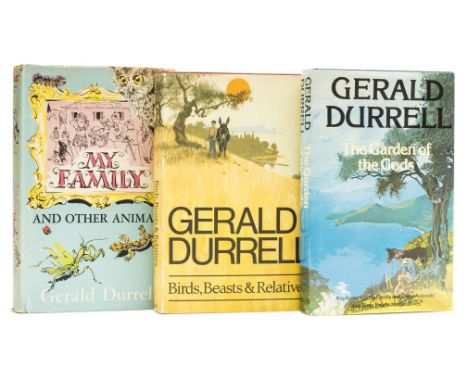 Durrell (Gerald) [The Corfu Trilogy], 3 vol., first editions, My Family with light chipping to extremities, Birds and Beasts 