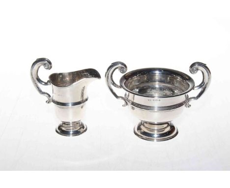 Edwardian silver cream jug and sugar basin, Birmingham 1907. *Sold for the 100% benefit of St. Teresa's Hospice by arrangemen