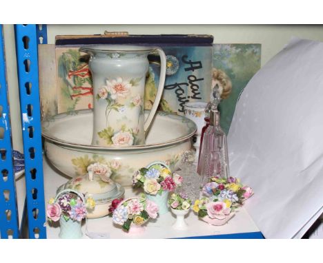 China posies, toilet jug and basin, children's book, etc.