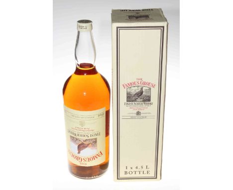 Huge 4.5 litre bottle of Famous Grouse Finest Scotch Whisky (labelled for optic use), boxed. *Sold for the 100% benefit of St