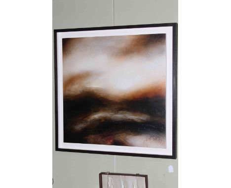 Paul Denham, Gathering Light No. 3, oil painting, signed and titled verso in pencil, 76cm by 76cm, in contemporary frame.