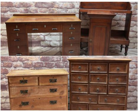ASSORTED OCCASIONAL FURNITURE, including Art deco-style teak dressing table (lacks mirror) 68h x 114w x 54d; Indian teak 15-d