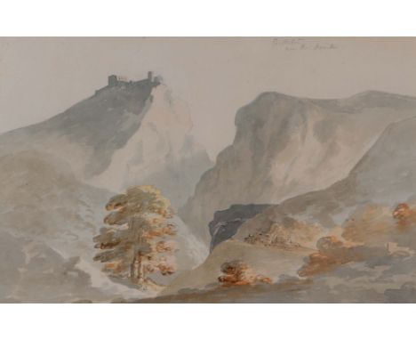 NICHOLAS POCOCK (1740-1821) 'Castleton near The Peak', inscribed with title, also inscribed verso 'Sketch No. 24, 1797', wate
