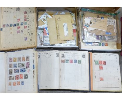 A collection of stamps, eight albums and loose, first day covers and mint packs