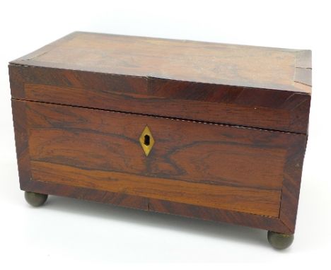 A 19th Century rosewood veneered tea caddy