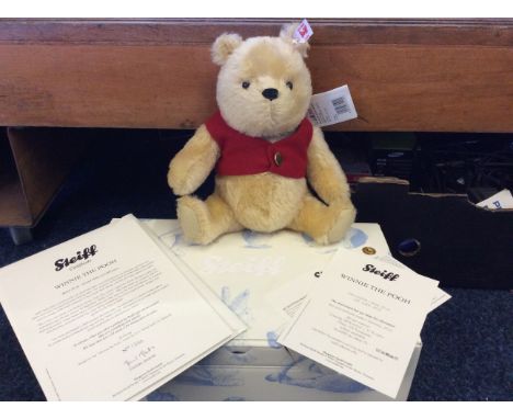 *Steiff Winnie the Pooh no. 1356 of 2,000 pieces. In box with certificate.