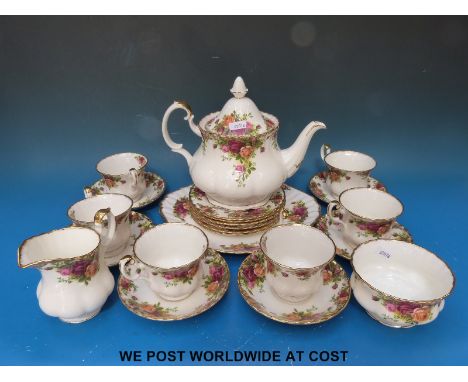 A Royal Albert "Old Country Roses" six-place tea service