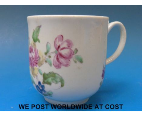 A first period Worcester polychrome tea cup