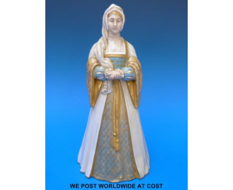 A Royal Worcester figurine Anne Boleyn, model 2652, modelled by Gertner (height 22.4cm)