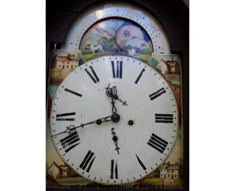 A George IV mahogany and rosewood eight day longcase clock with marquetry detail (height 240cm)