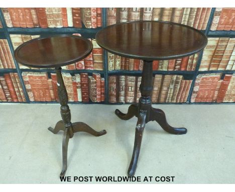 A 19thC circular tripod table and one other