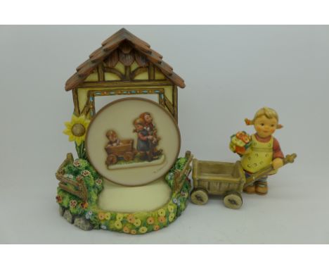 A Goebel figure, stand and plate, figure a/f