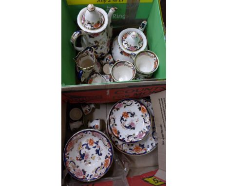 Mason's Mandalay tea and dinnerwares comprising eight dinner plates, side plates, eight cups, ten saucers, six cereal bowls, 