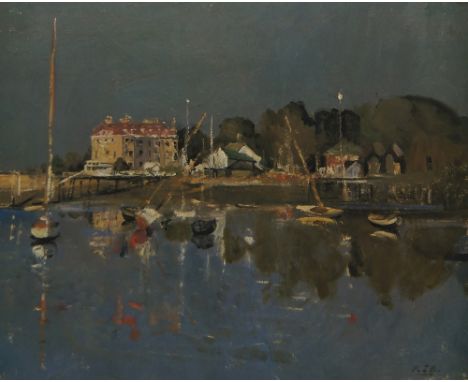 Rodney Joseph Burn NEAC RA, British 1899-1984- "Bembridge Harbour, Isle of Wight" publ. by the Adam Cavendish Collection Ltd,