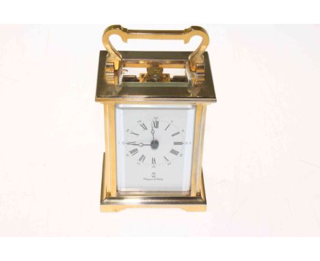 Gilt brass carriage clock