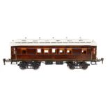 Märklin int. Speisewagen 1932 G, Spur 1, HL, mit Inneneinrichtung, 4 AT und Gussrädern, Schilder