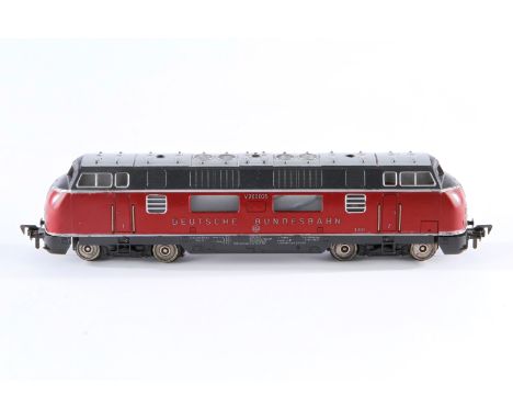 Fleischmann Diesellok ”V 200 035” 1381, Spur H0, rot/grau, Alterungsspuren, Z 3