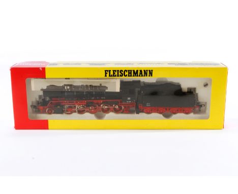 Fleischmann 1-E Schlepptenderlok ”50 622” 4805, Spur H0, schwarz, Alterungsspuren, im leicht besch. OK, sonst Z 2